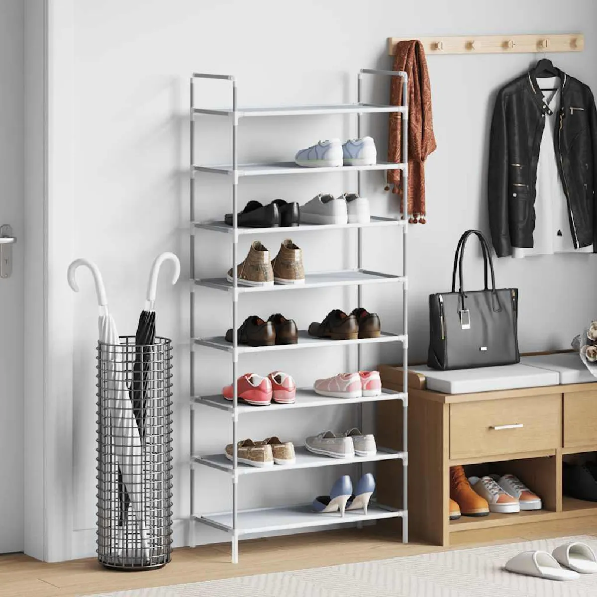vidaXL Étagère à Chaussures 8 Niveaux