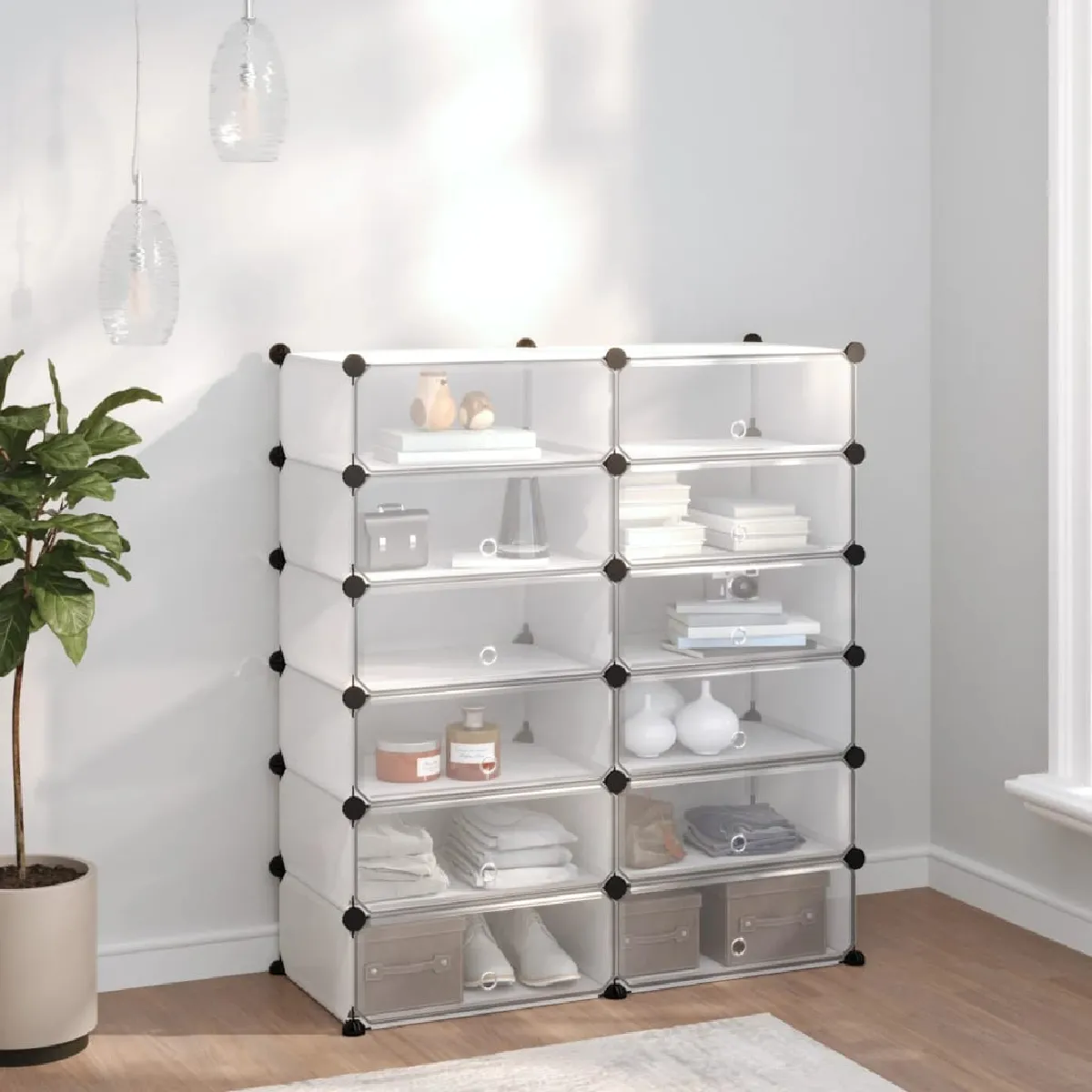 vidaXL Étagère à Chaussures Transparent PP
