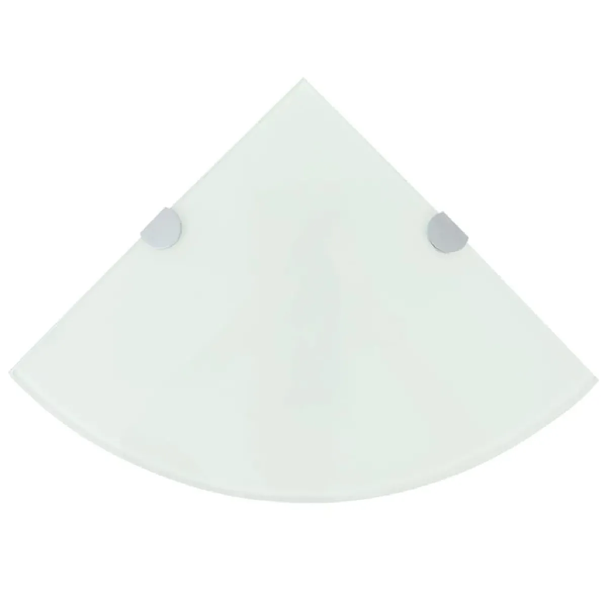vidaXL Étagères D'Angle 2 pcs - Verre Blanc 25x25 cm