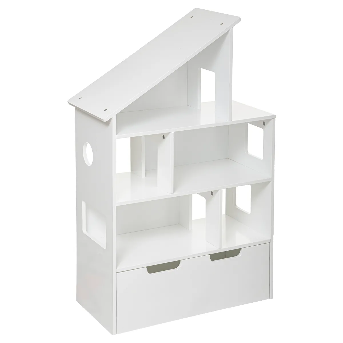 Atmosphera étagère maison enfant + coffre - Blanc Atmosphera étagère maison enfant + coffre - Blanc