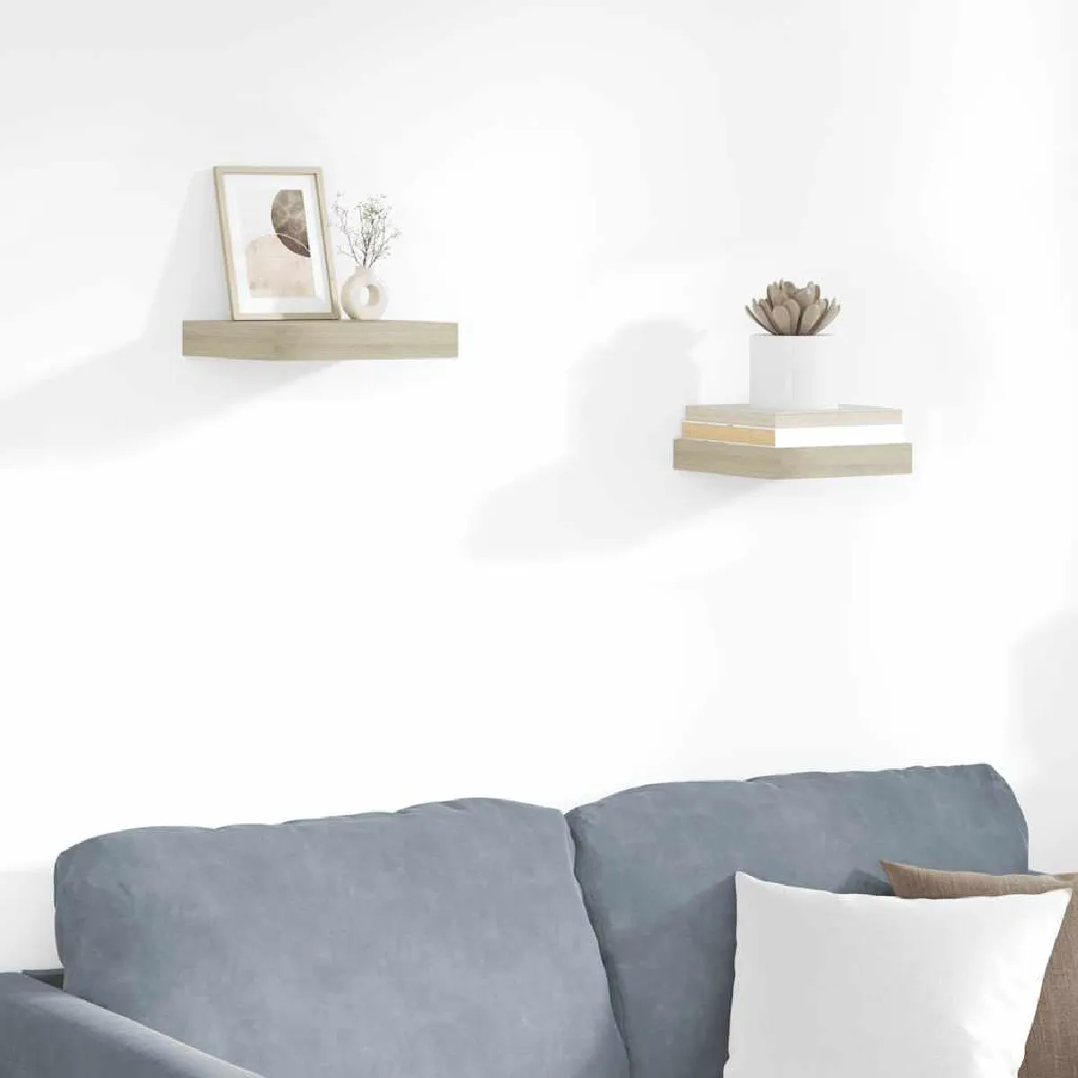 vidaXL Etagères Murales Flottantes 2 Pièces - vue 2