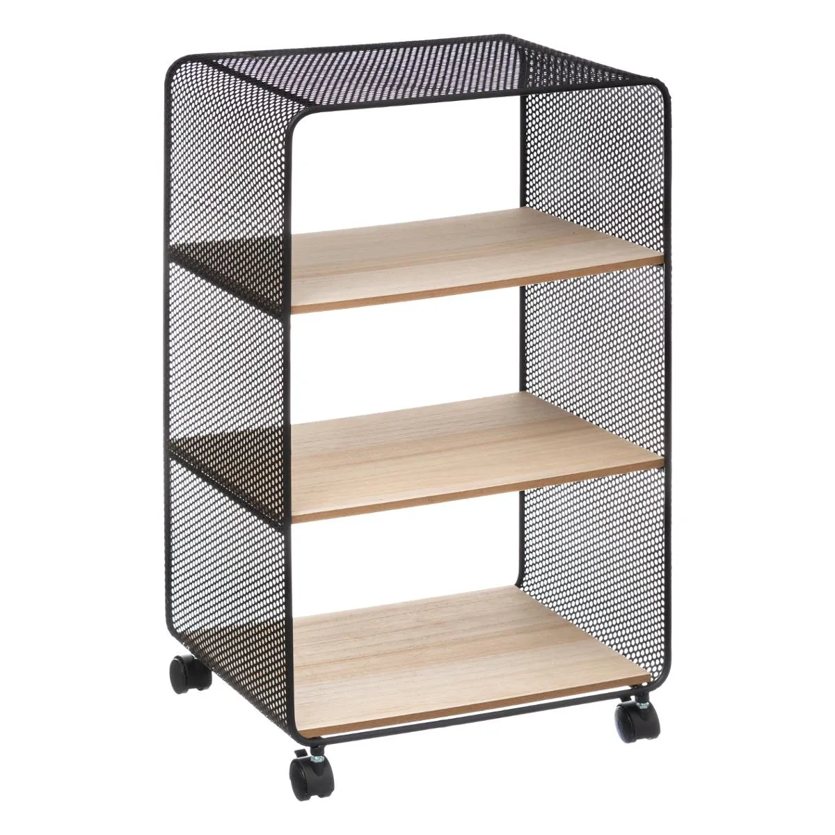 Five simply smart &eacute;tag&egrave;re m&eacute;tal 3 cases - Noir