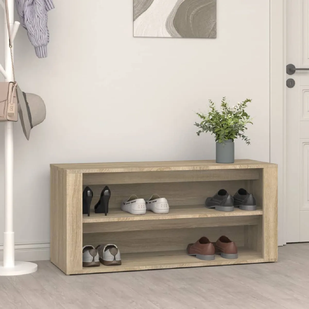 VIDAXL Étagère à chaussures - Chêne sonoma