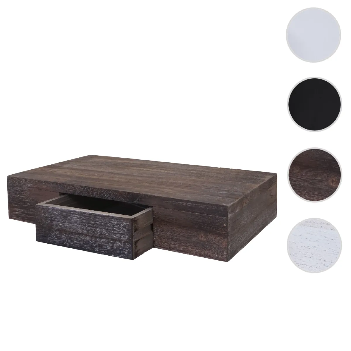 Mendler Étagère murale avec tiroir - brun foncé