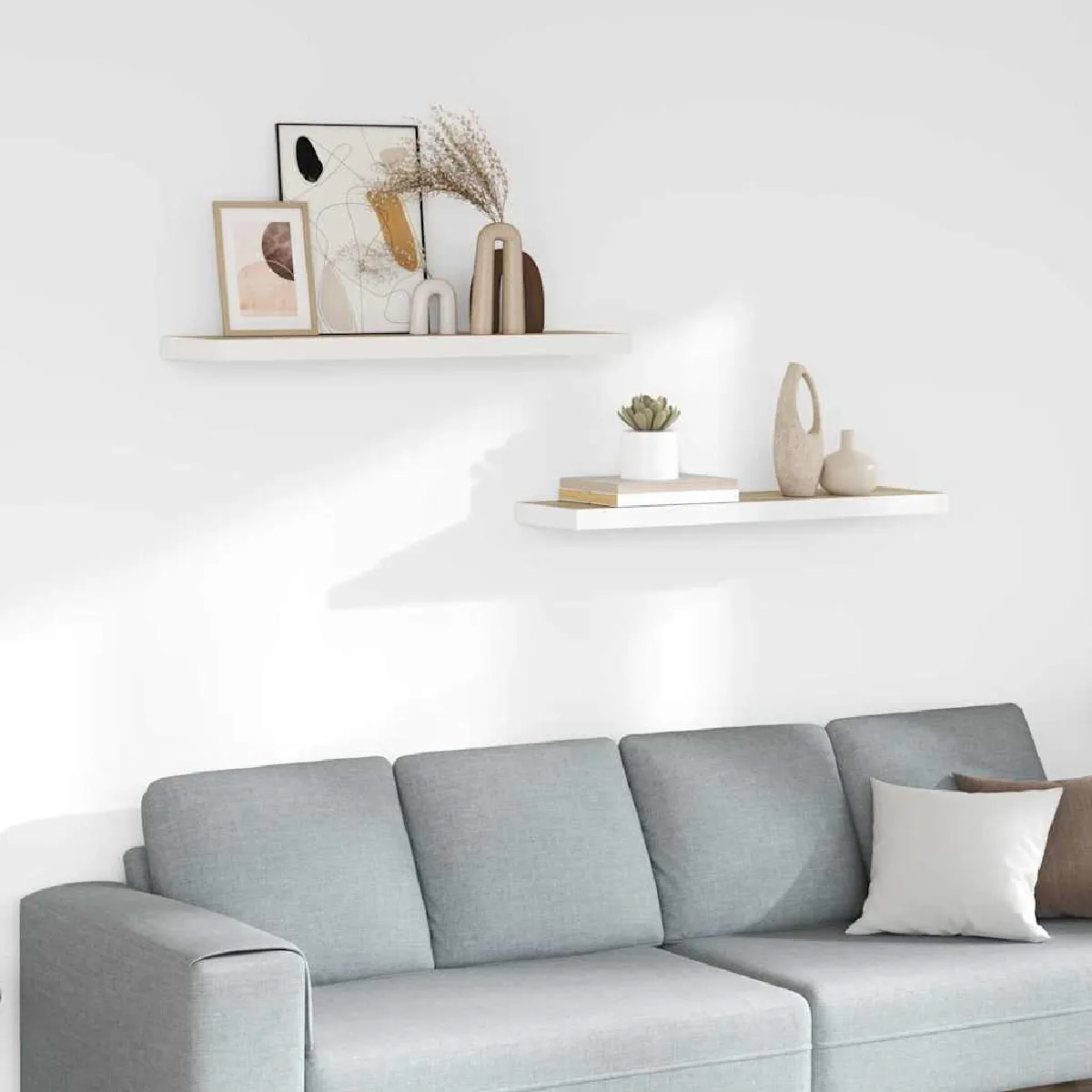 vidaXL Étagères Flottantes Chêne - vue 1