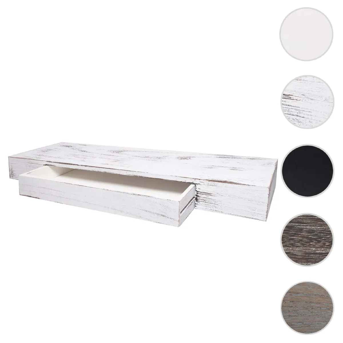 Mendler Étagère murale bois - Blanc