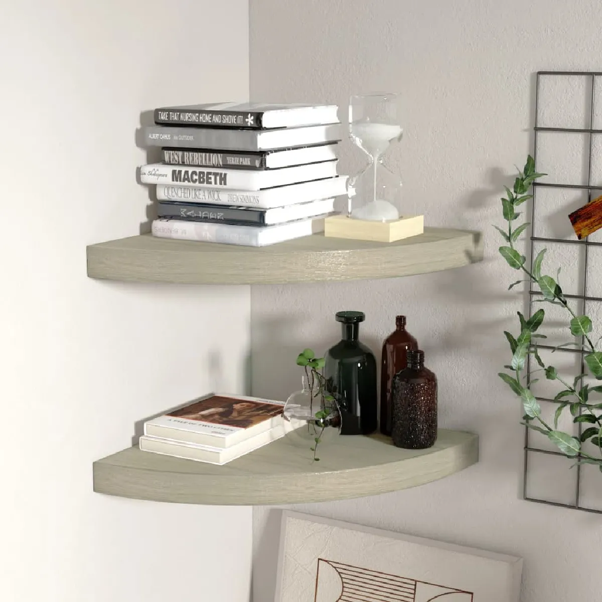 vidaXL Étagères d'Angle MDF 2 Pcs