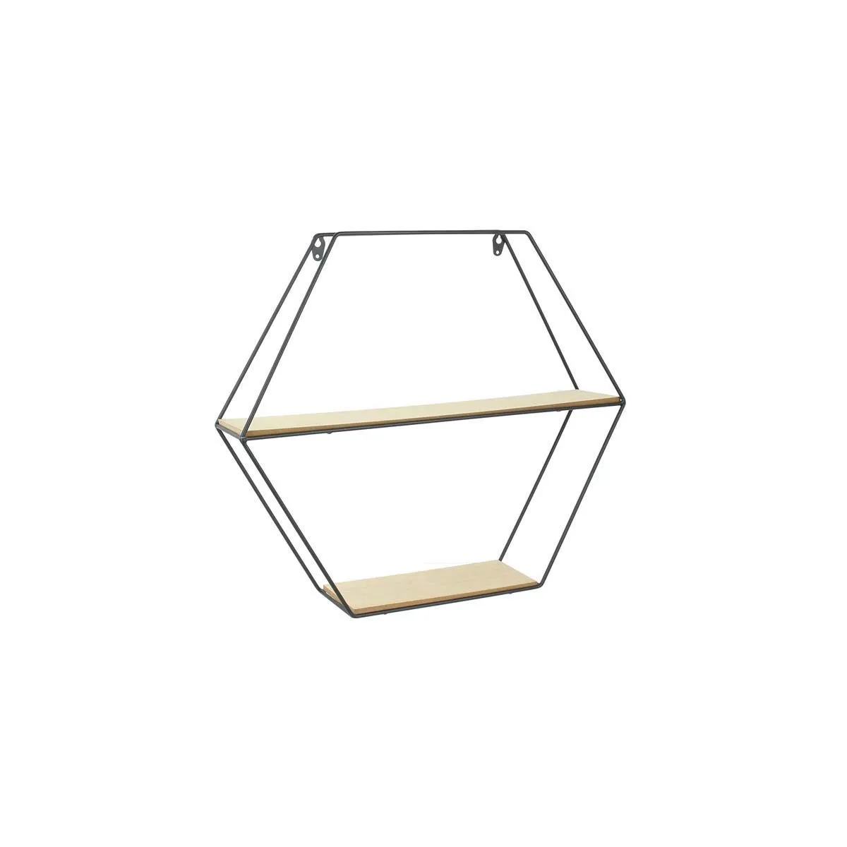 The home deco factory Étagère murale hexagonale - Noir The home deco factory Étagère murale hexagonale - Noir
