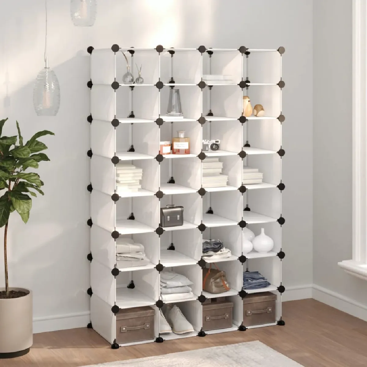 VIDAXL Étagère à Chaussures Transparent - 93x36,5x140 cm