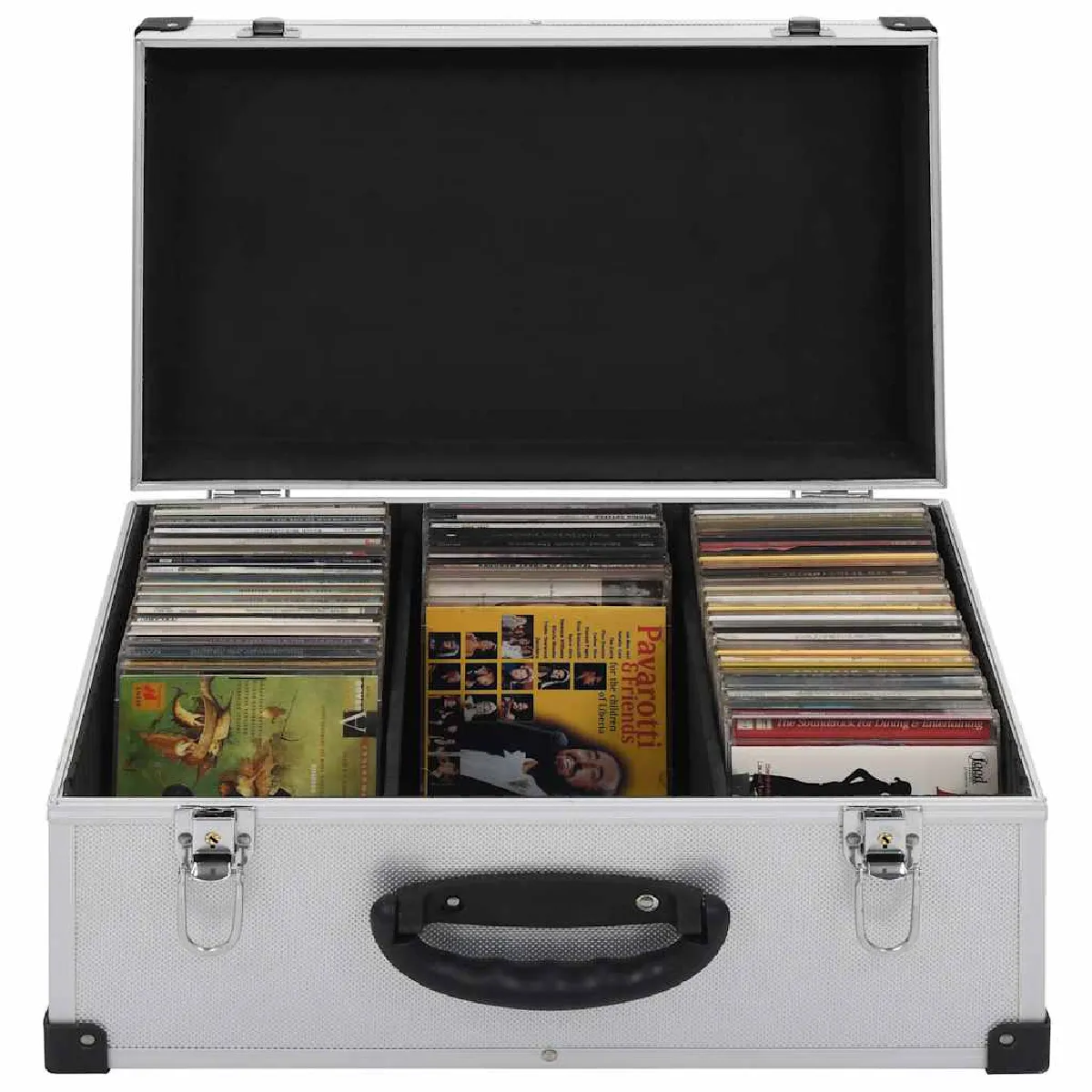 Vidaxl Argent Etui De Cd Pour 60 Cd Aluminium Abs É - Image 2