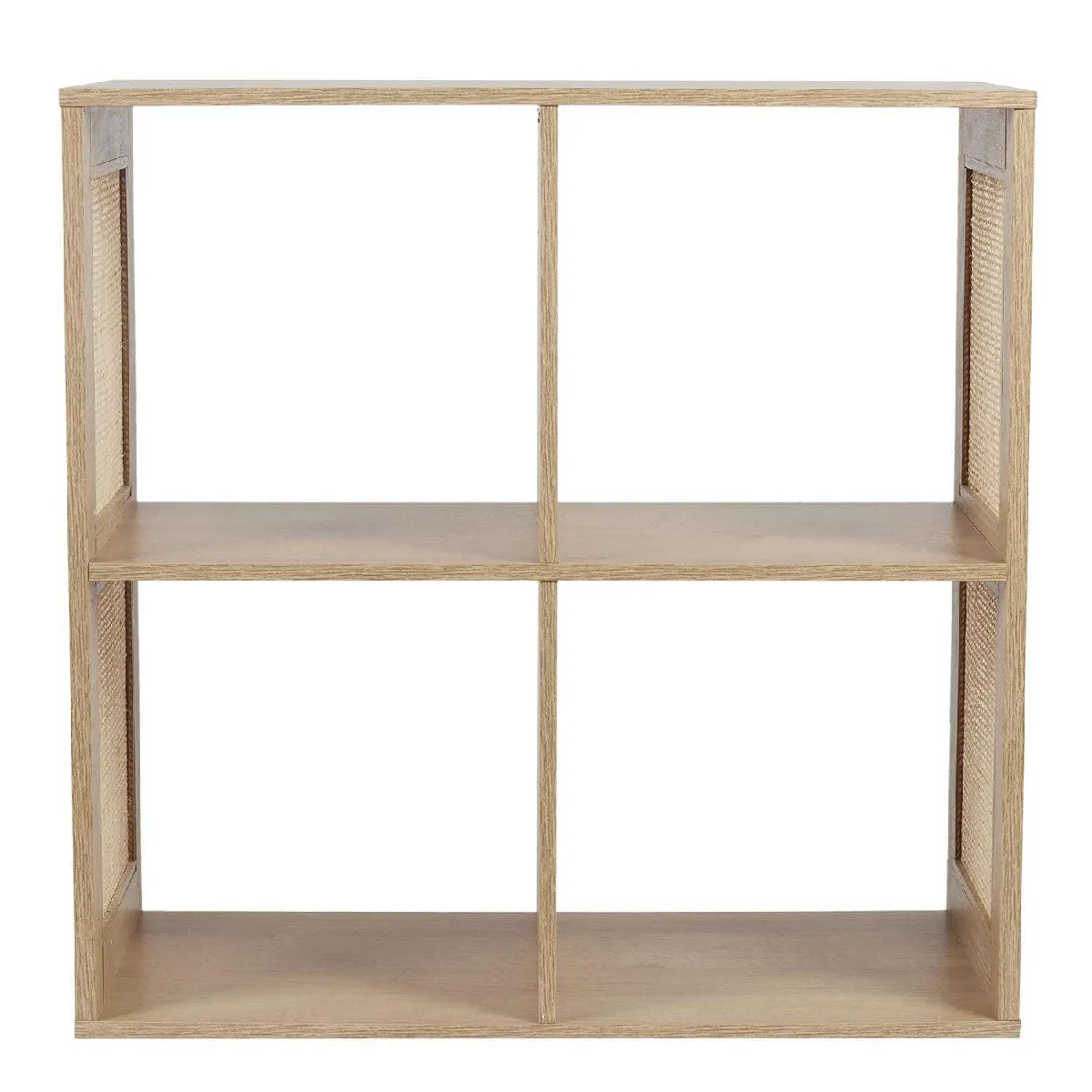 Etagère de rangement 4 cases Bali en cannage - Marron Etagère de rangement 4 cases Bali en cannage - Marron