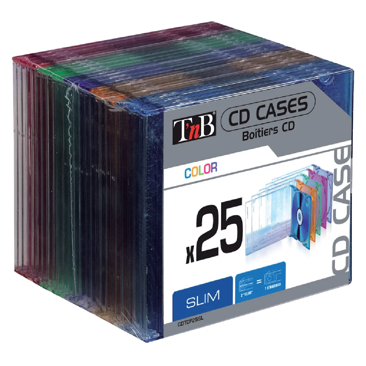 Tnb Transparent Pack De 25 Boîtiers Cd Slim T'nb Crystal Colorx - Image 2