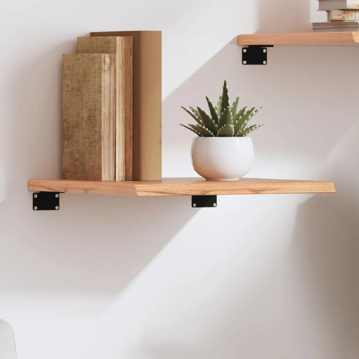 VIDAXL Étagère murale bois chêne massif - vue 2