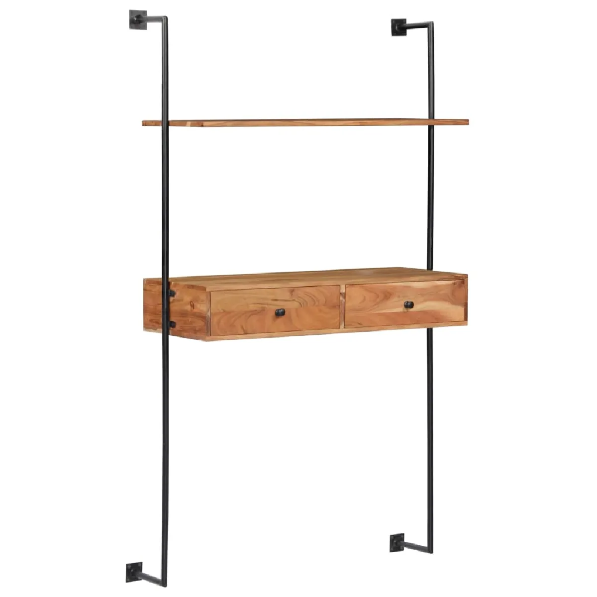 vidaXL Bureau mural 90x40x170 cm - Acacia solide