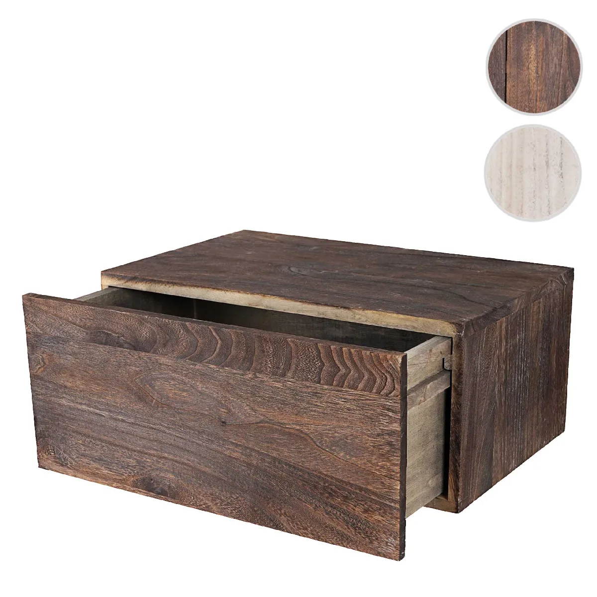 Mendler Étagère murale bois - Brun foncé Mendler Étagère murale bois - Brun foncé