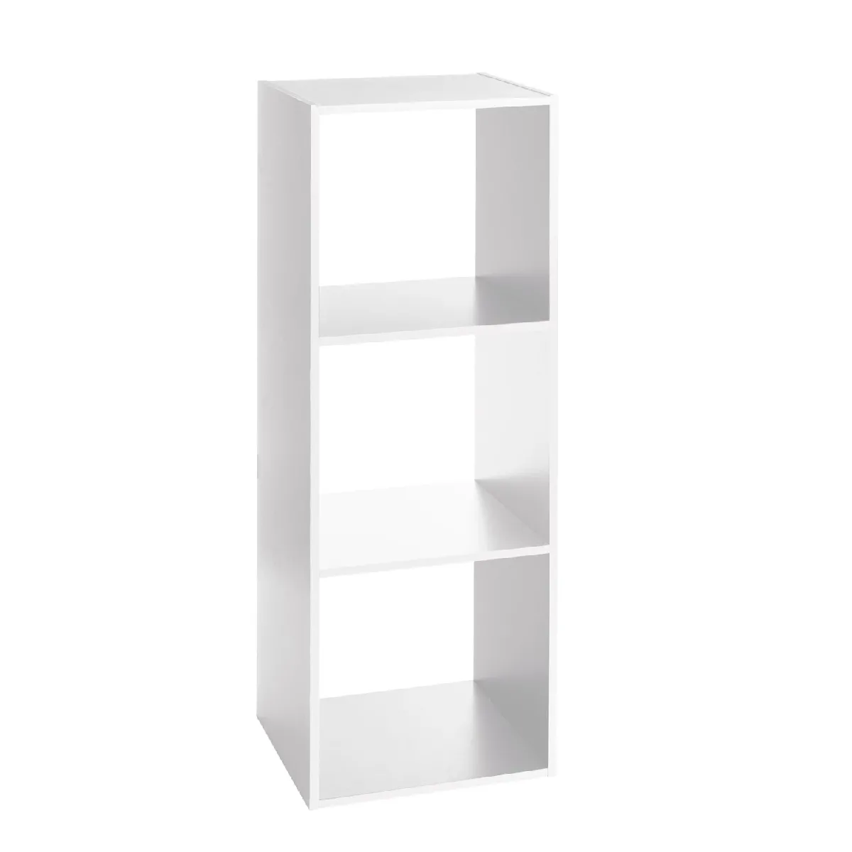Atmosphera Blanc Etagère Rectangulaire À 3 Cases Mix - H. 100,5 Cm