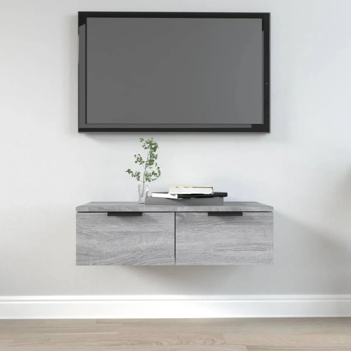 vidaXL Armoire murale Sonoma gris 68x30x20 cm Bois d'ingénierie