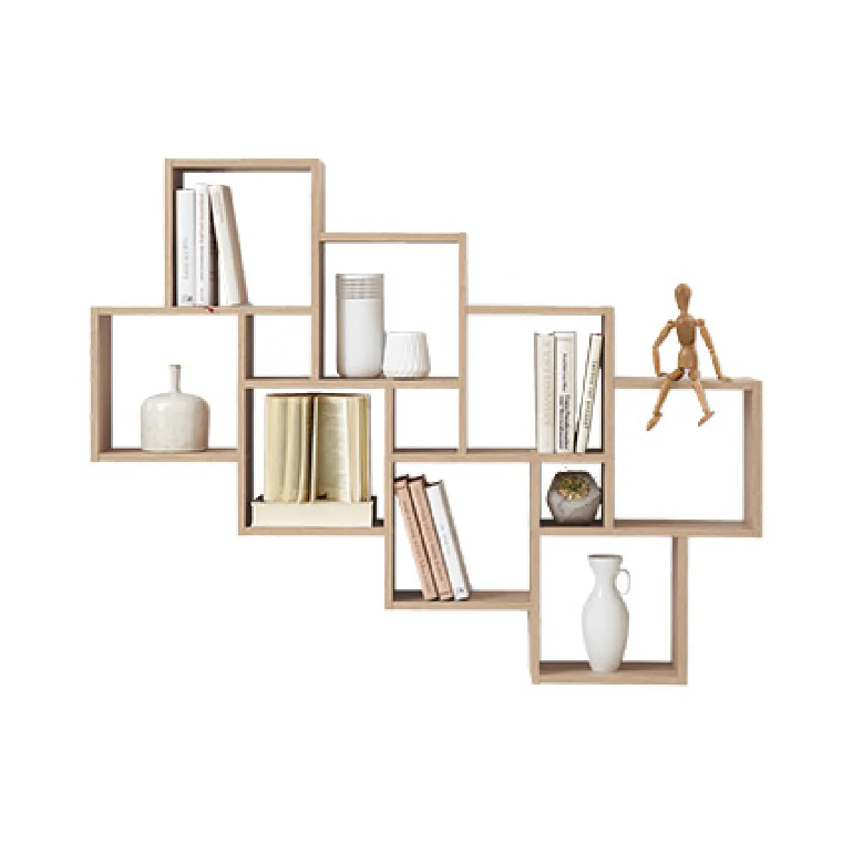 MES &Eacute;tag&egrave;re design BECKY - Ch&ecirc;ne clair