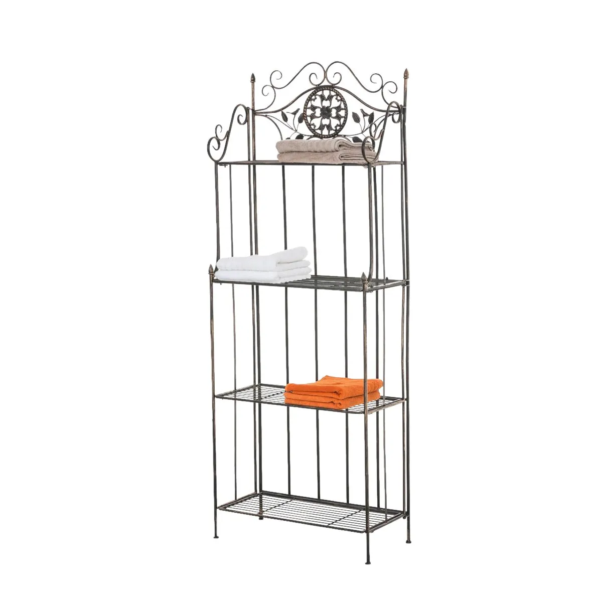 Decoshop26 Étagère de rangement 4 niveaux - Bronze