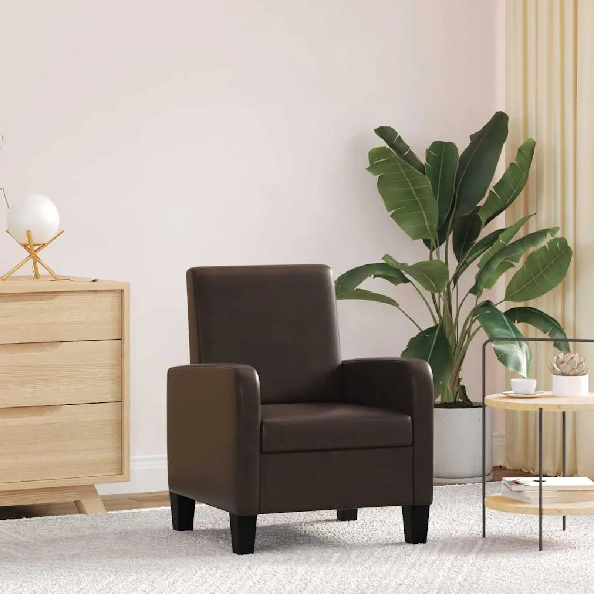 Vidaxl Marron Fauteuil Similicuir - Image 3