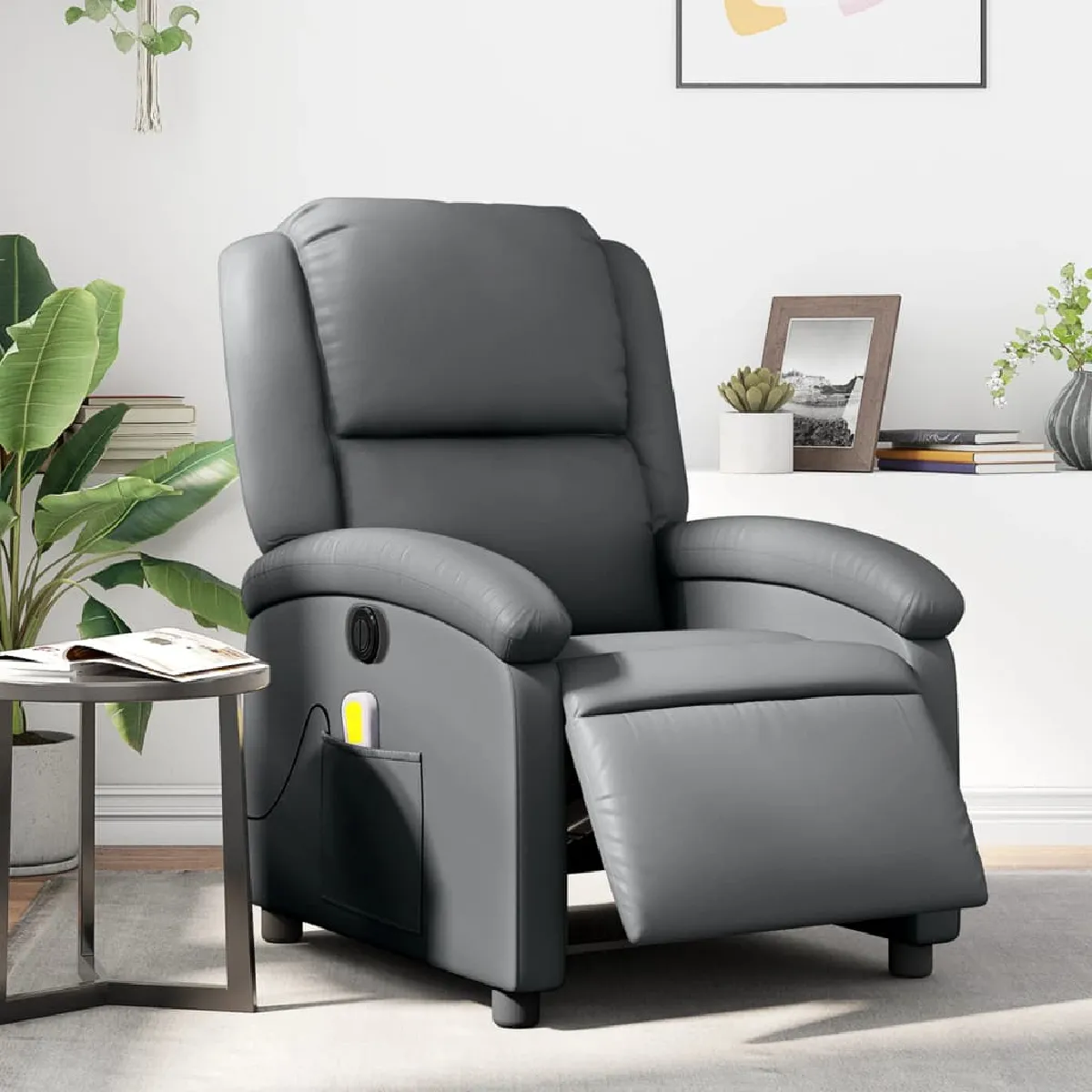 VIDAXL - Fauteuil de relaxation - Électrique - Gris - Image 3