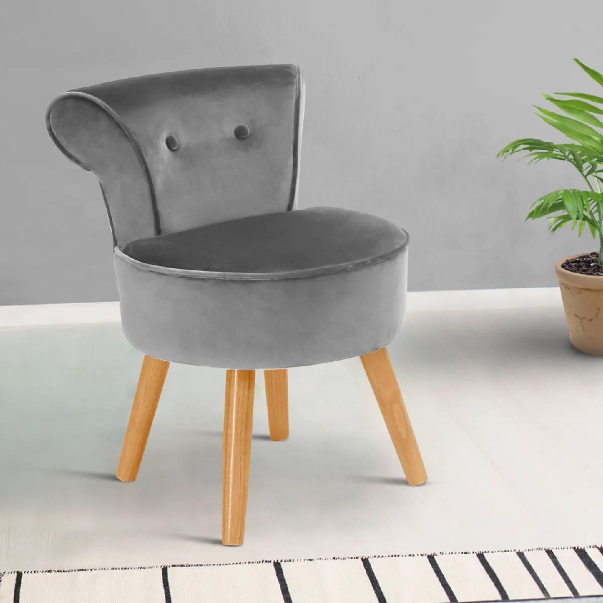 MARKET Fauteuil Crapaud - Gris