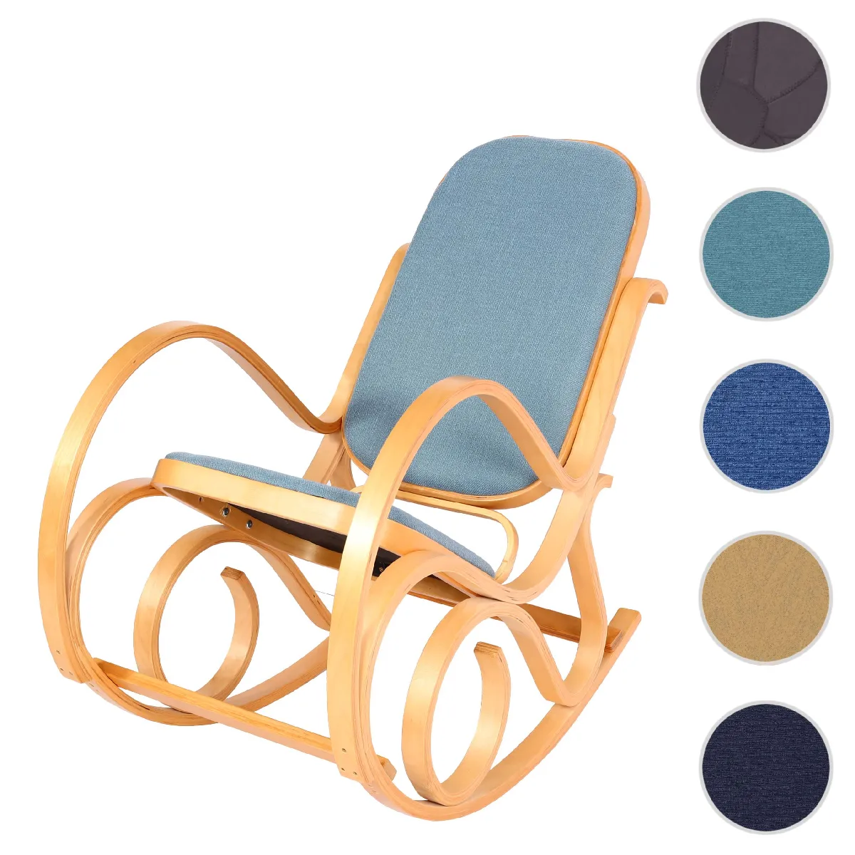 Mendler Fauteuil rocking chair - Bleu Mendler Fauteuil rocking chair - Bleu