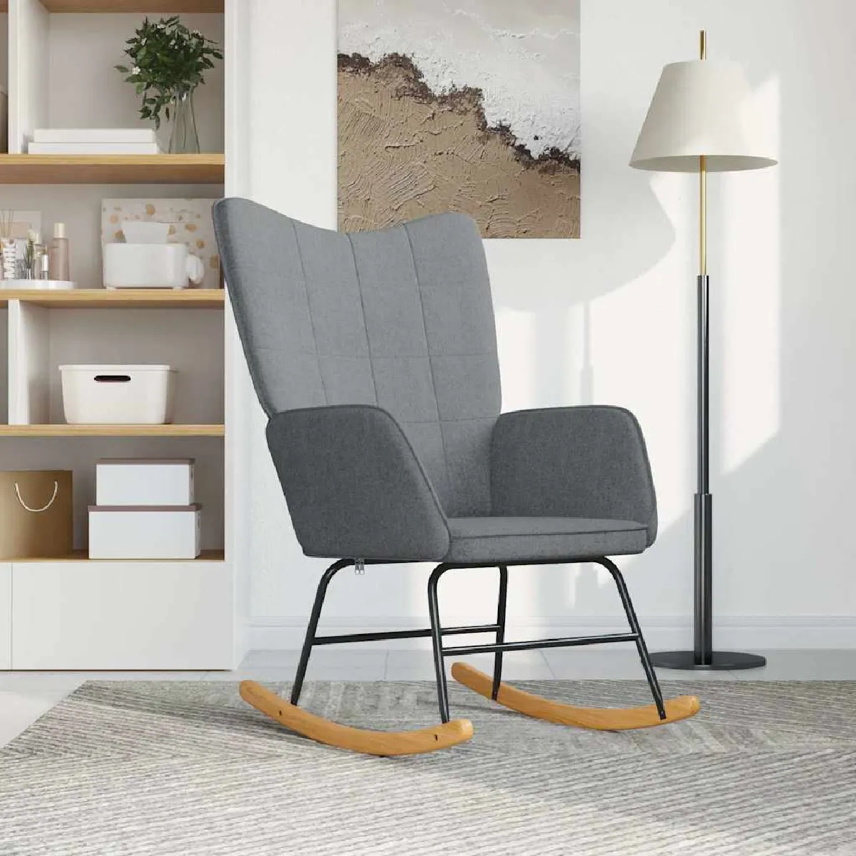 Vidaxl Gris/Clair Chaise À Bascule