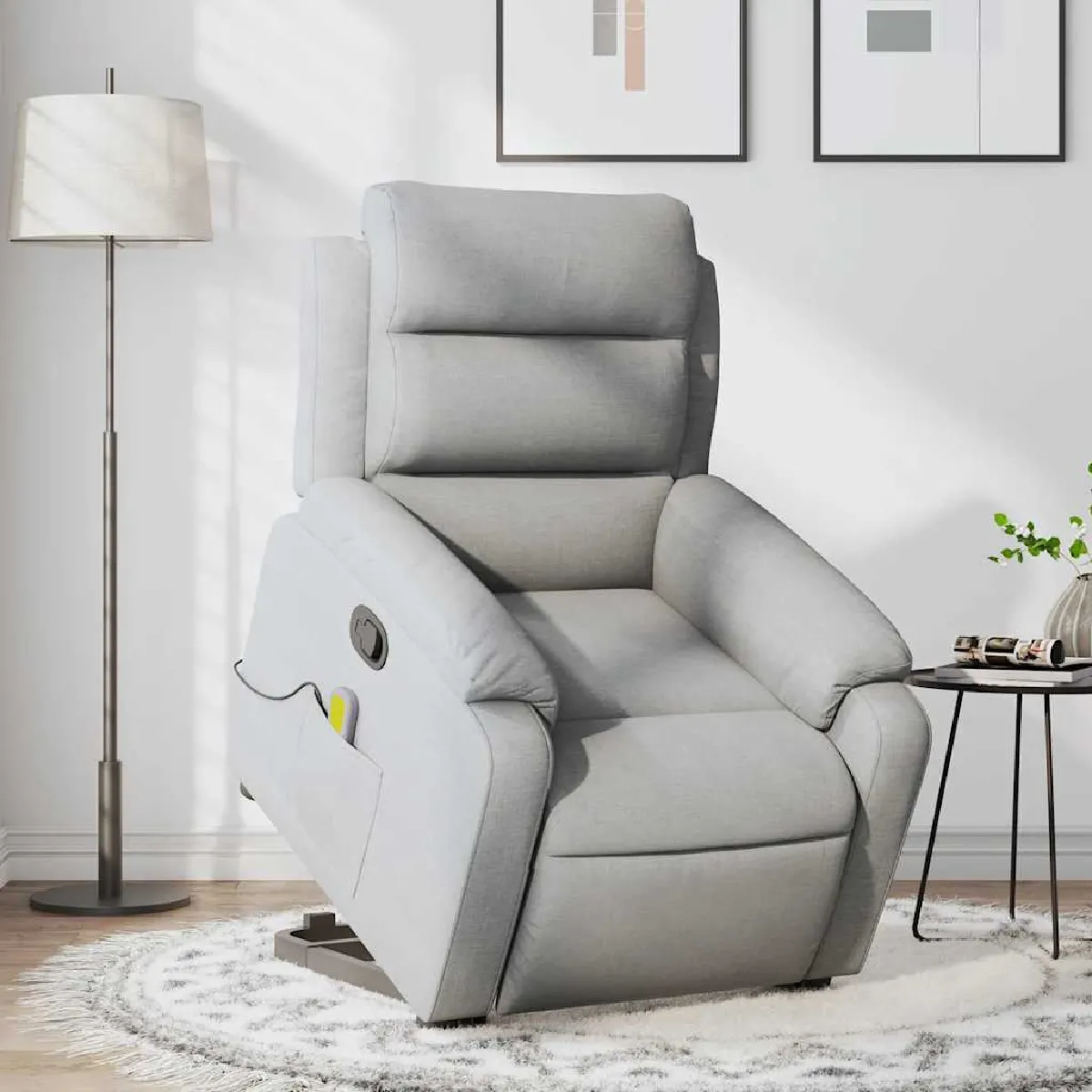 vidaXL Fauteuil de massage inclinable Tissu - vue 7