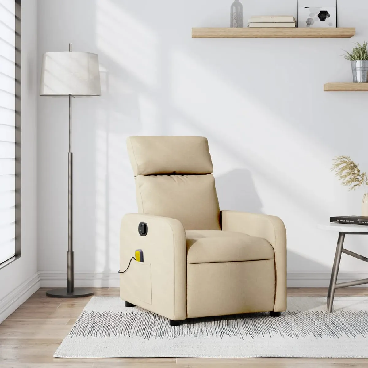 Non Communiqué Beige Vidaxl Fauteuil De Massage, Relaxation Tissu Crème - Image 3