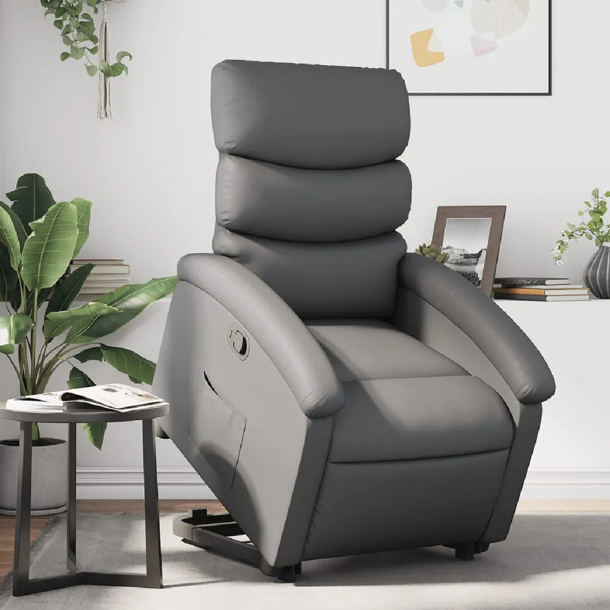 Vidaxl Gris Fauteuil Inclinable - Similicuir