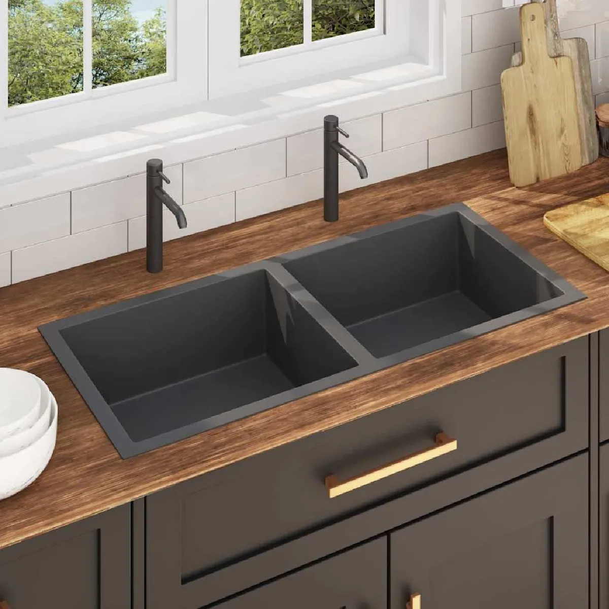 VIDAXL  &Eacute;vier Cuisine Inox Fait Main