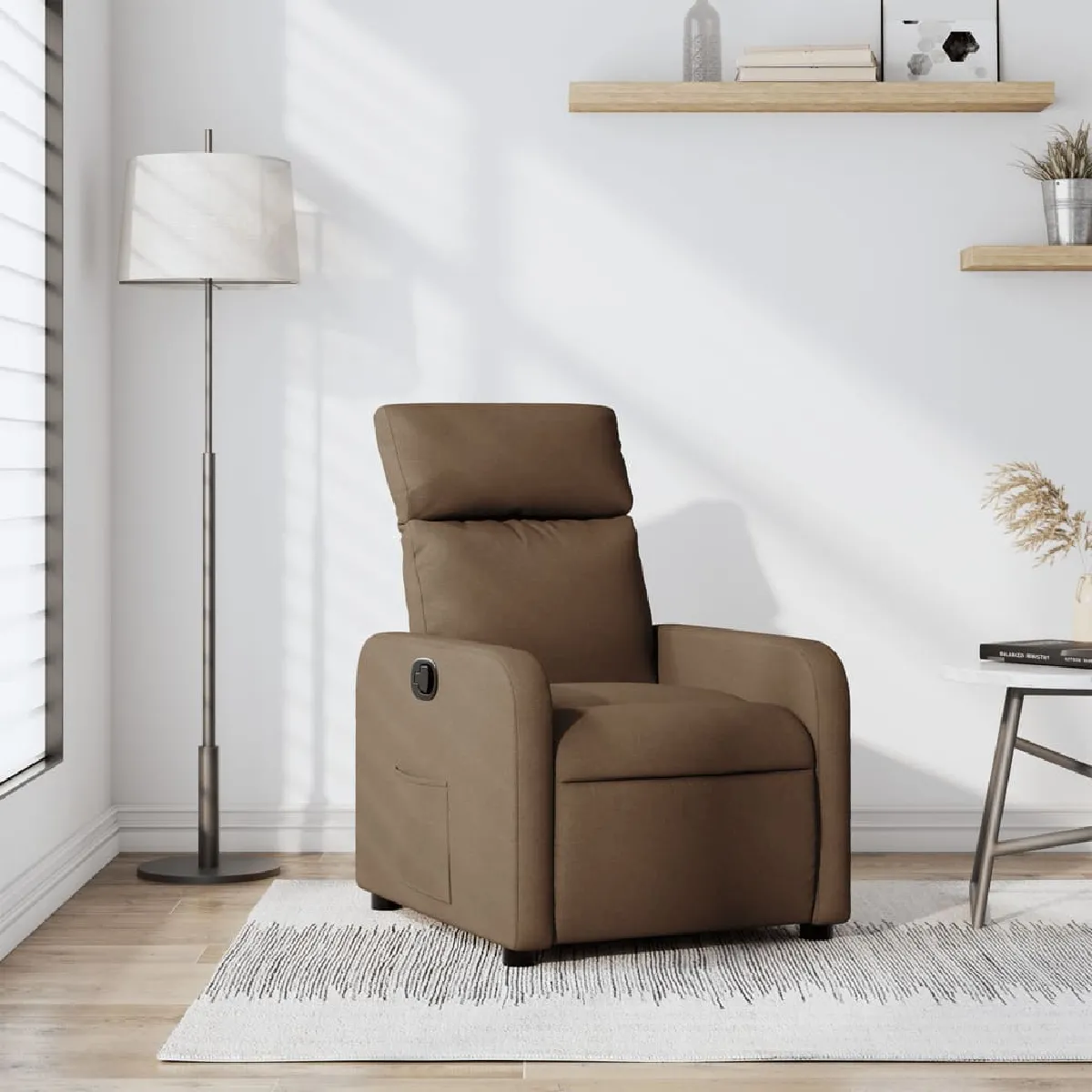 Vidaxl Marron Fauteuil Inclinable - Tissu