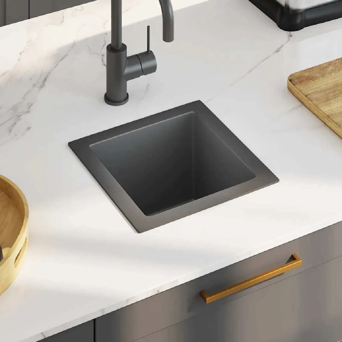VIDAXL  &Eacute;vier Cuisine - Noir - Acier Inoxydable