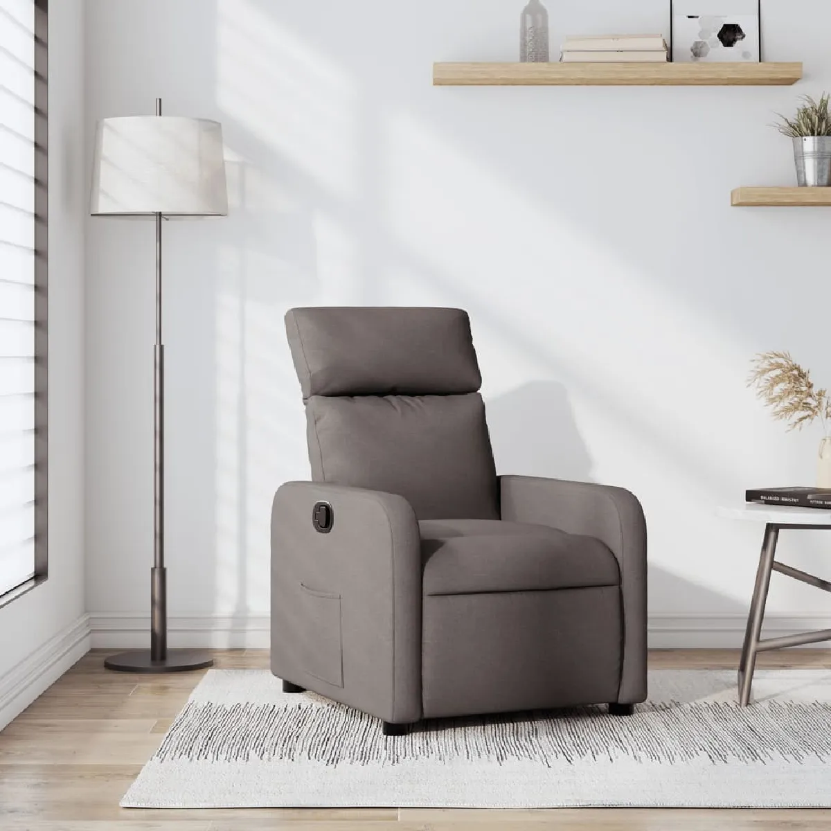 Non Communiqué Gris Vidaxl Fauteuil Réglable Tissu Taupe - Image 3