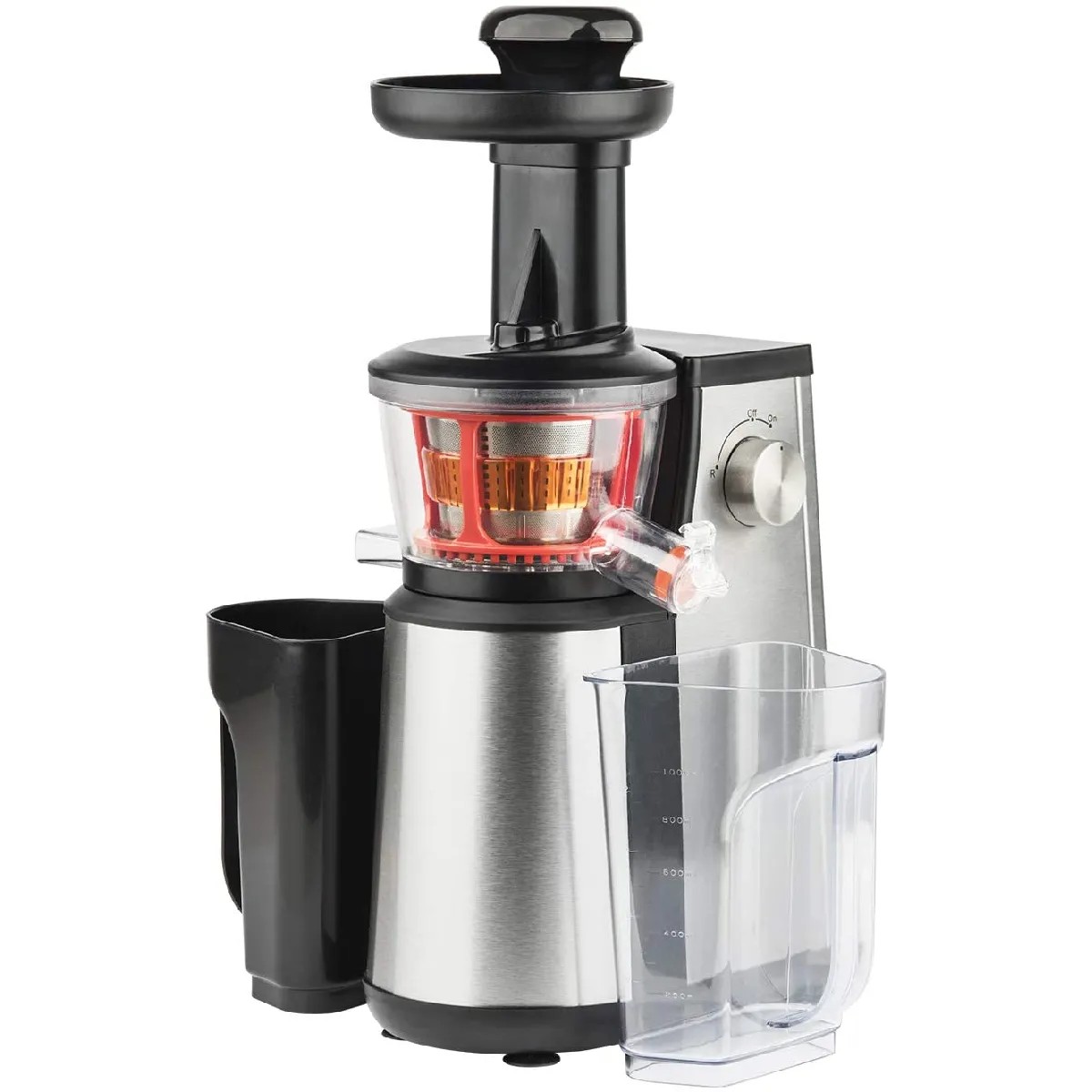 Extracteur de Jus de Fruits et Légumes vertical GSX24 H.Koenig Centrifugeuse Vitamin + sans BPA 82 mm Large Bouche 3 tamis pour jus fin ou épais et sorbet Pression douce 50 tours - vue 10