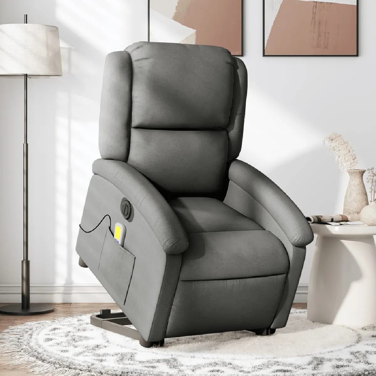 Vidaxl Gris Fauteuil De Massage - Foncé