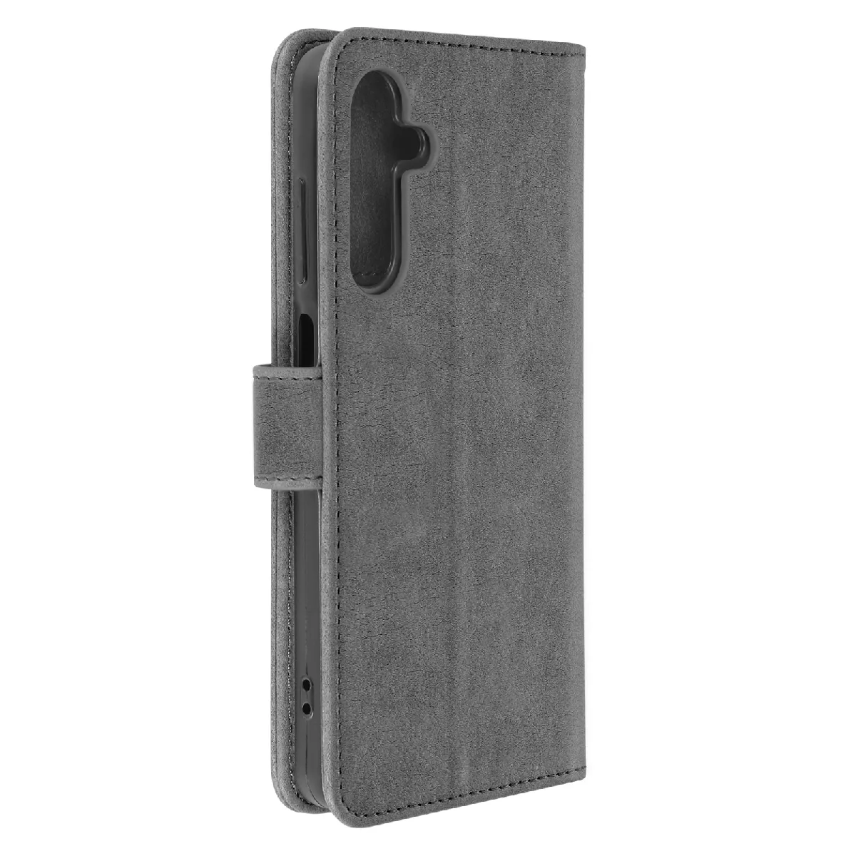 Avizar Gris Étui Pour Samsung Galaxy A15 Portefeuille Et Support Vidéo