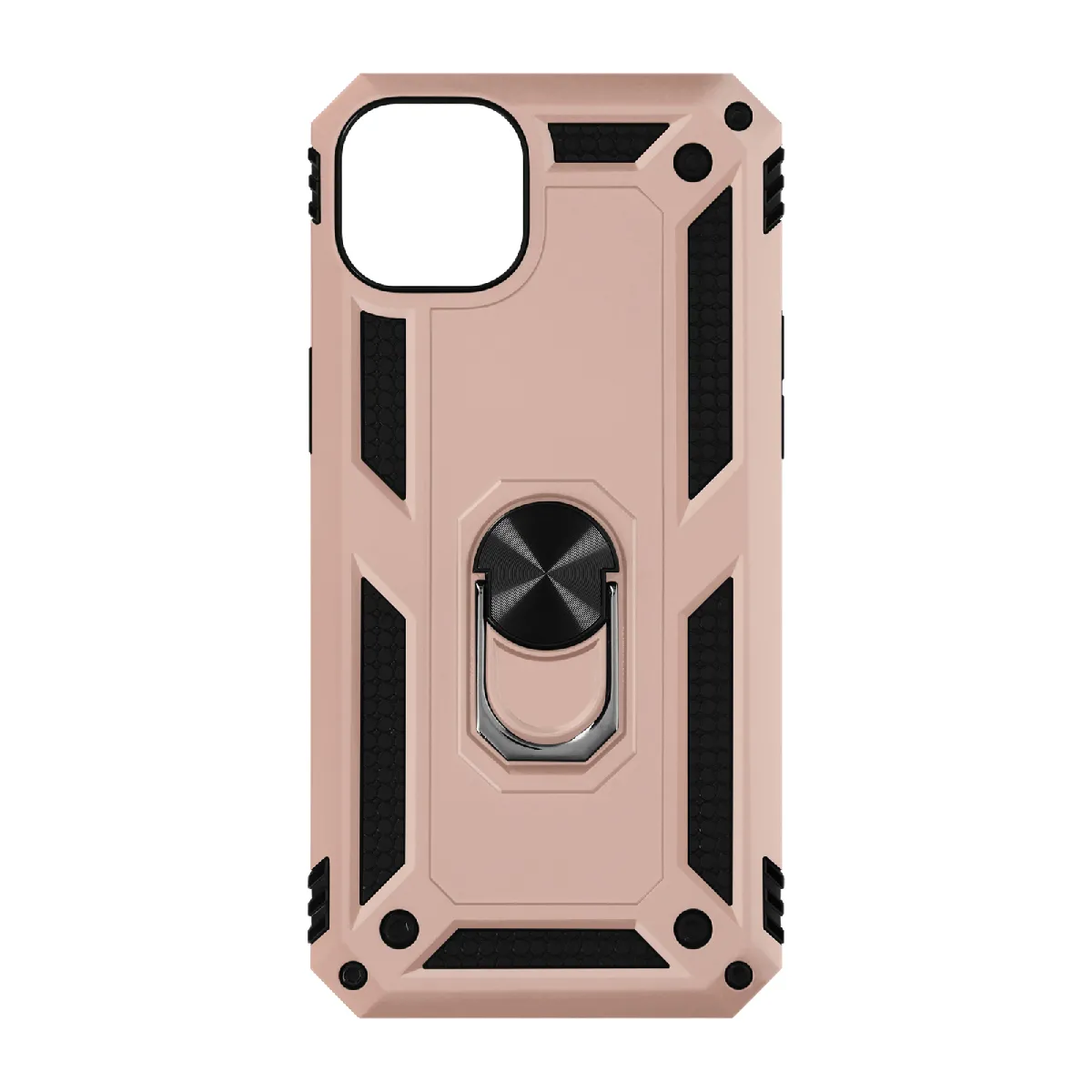 Avizar Rose Coque Pour Iphone 14 Hybride Antichoc Bague De Maintien Support Vidéo Champagne