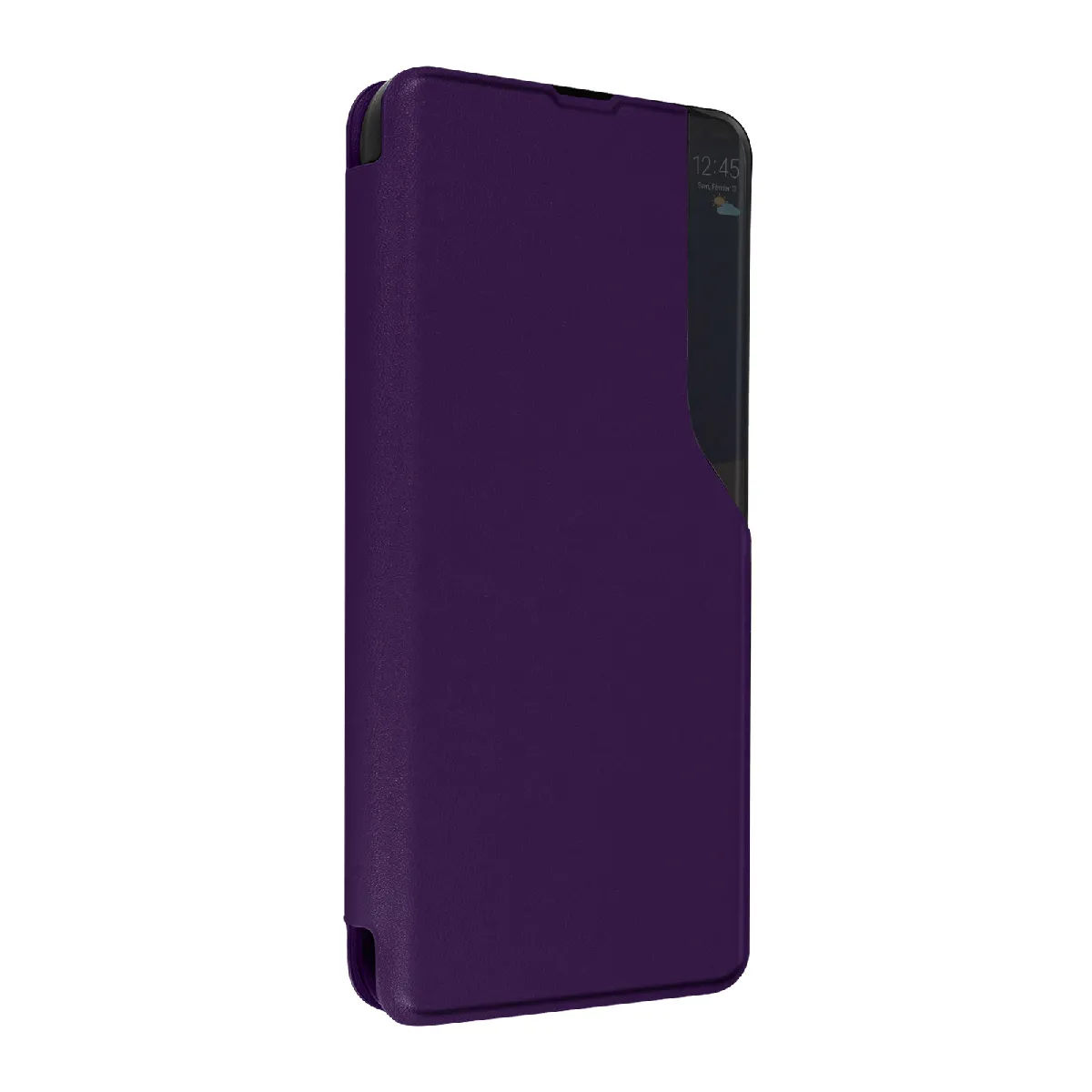 Avizar Violet Housse Pour Samsung A14 4G Et 5G Fenêtre Affichage Heure Support Vidéo
