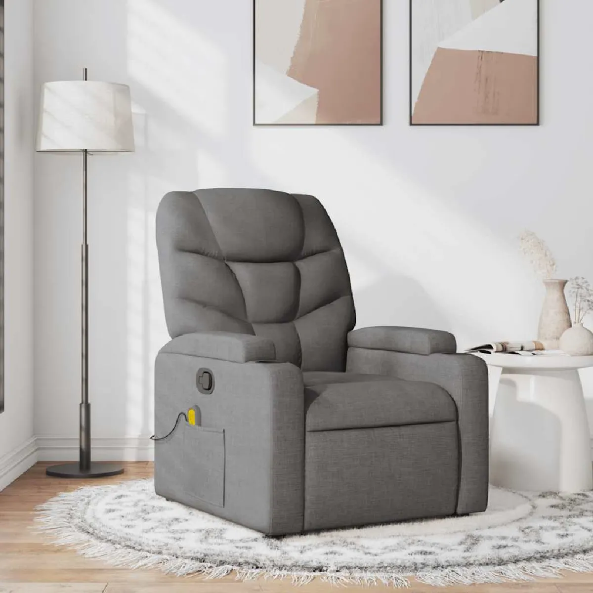 Vidaxl Gris Fauteuil De Massage - Foncé