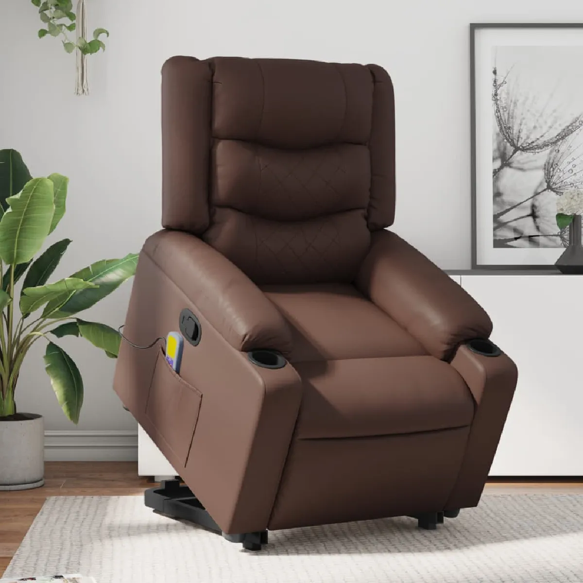 Non Communiqué Marron Vidaxl Fauteuil De Massage, Relaxation Similicuir - Image 3