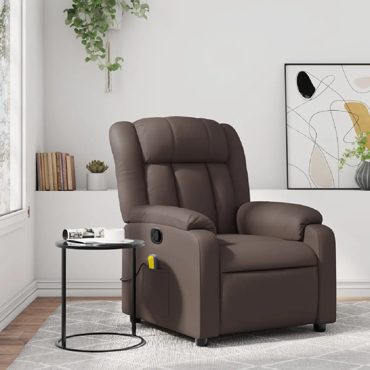 vidaXL Fauteuil de Massage Inclinable Similicuir - vue 1