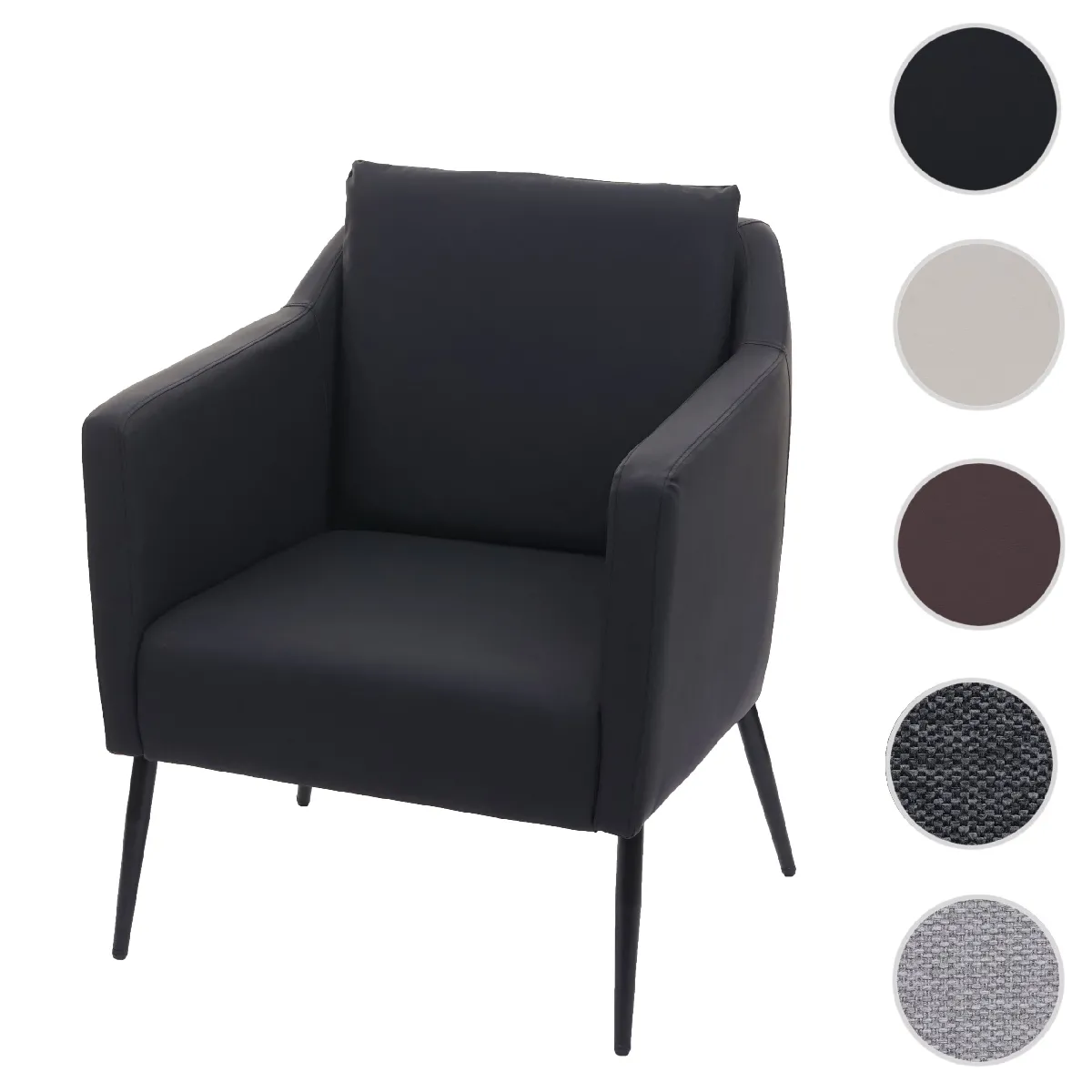 Mendler Noir Fauteuil Design Similicuir
