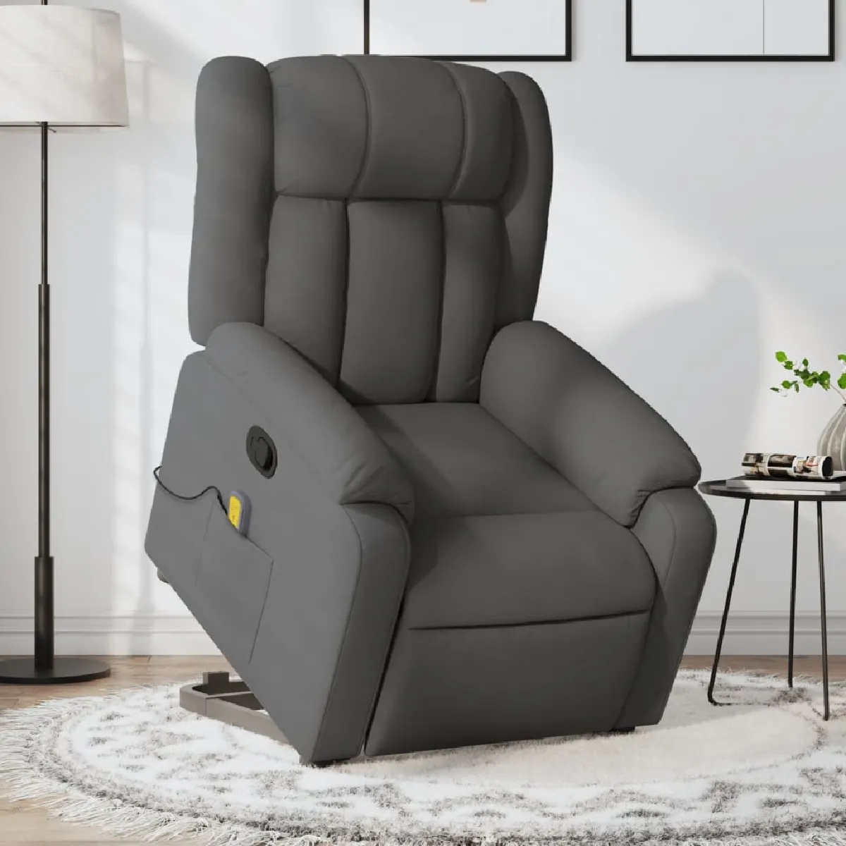 Vidaxl Gris Fauteuil De Massage - Foncé