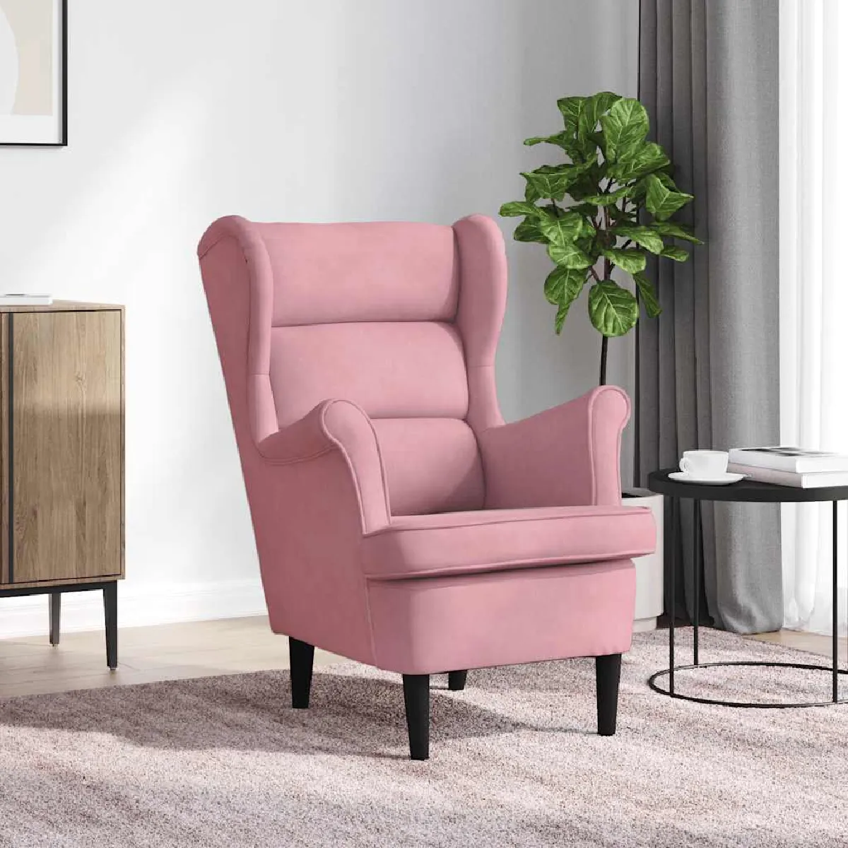 Vidaxl Rose Fauteuil Velours