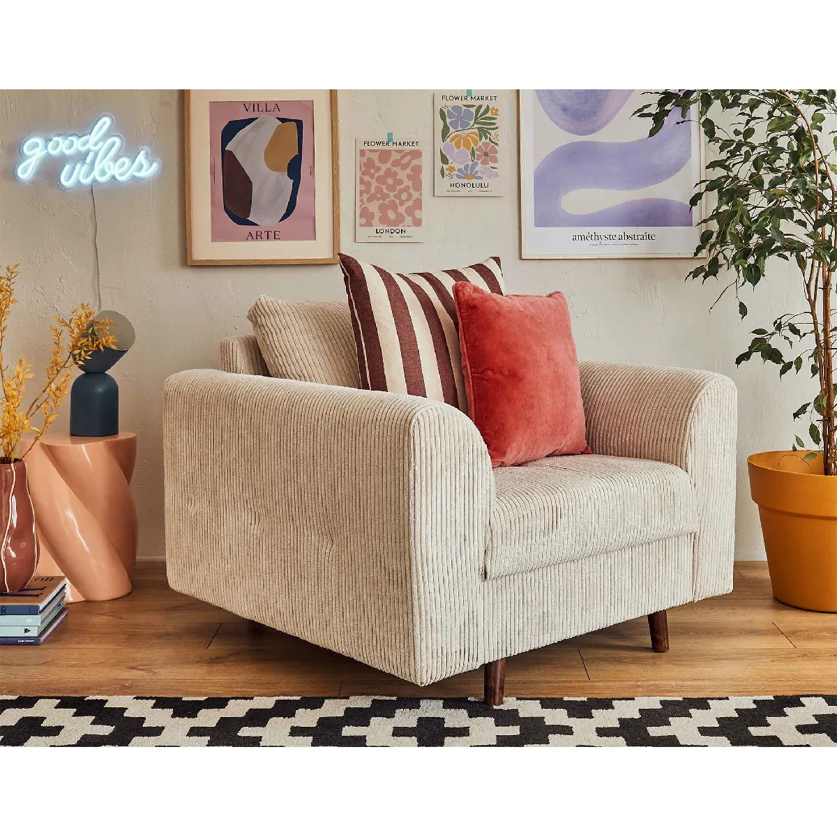 Lisa design Fauteuil Rune - Beige Lisa design Fauteuil Rune - Beige