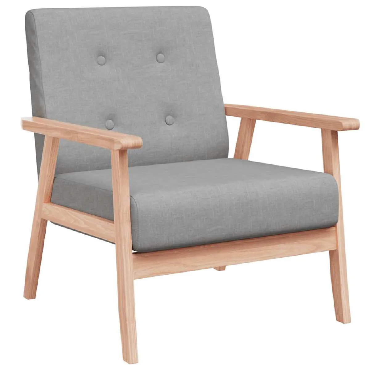 vidaXL Fauteuil rétro - Gris Clair