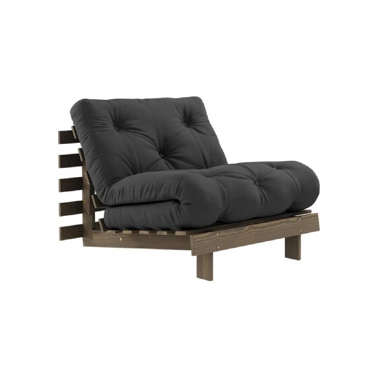 Inside 75 Gris Fauteuil Futon Roots