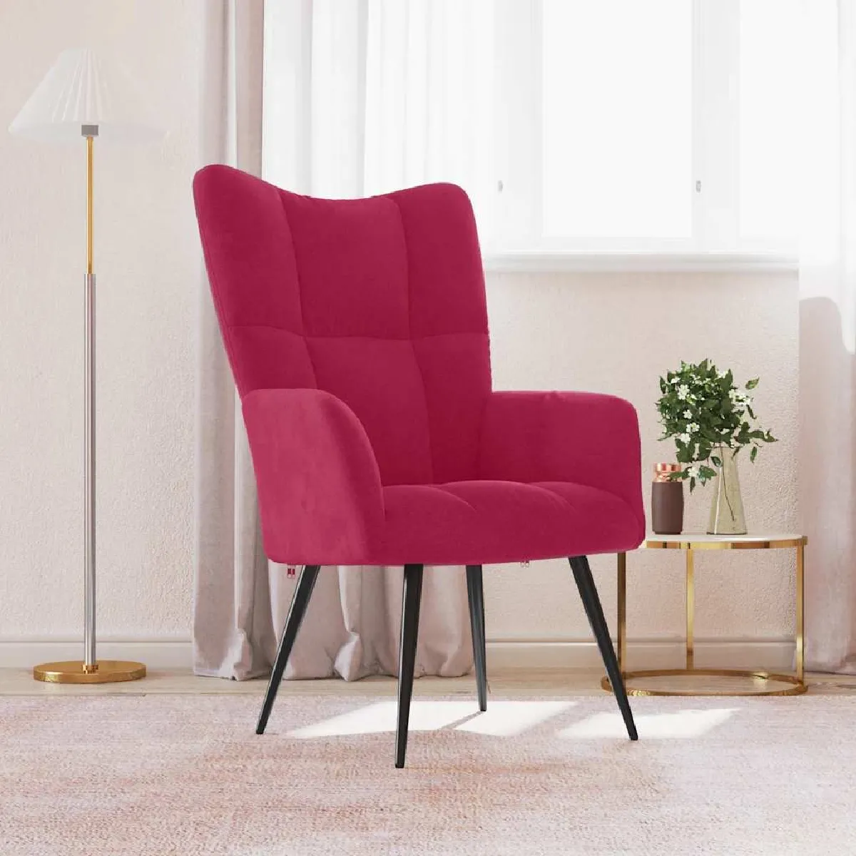Vidaxl Rouge Chaise De Relaxation - Bordeaux